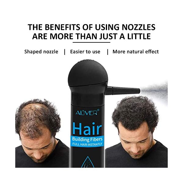 Hair-Building-Fibers-Nature-Keratin-Hair-Building-Fibers-Full-Hair-InstantlyProfessional-Quality-Fiber-Hair-Powder-Spray-for-Men-and-Women-Black Hair Building Fibers, Nature Keratin Hair Fibers Black, Full Hair Instantly, Professional Quality Fiber Hair Powder…