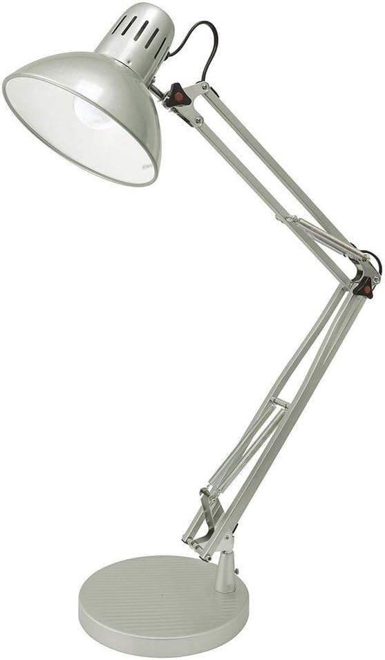 Searchlight Electric Modus Swing Arm Desk Lamp 60W Silver Ref L1120SV