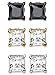 ORAZIO 3 Pairs Stainless Steel Magnetic Stud Earrings for Womens Mens Non Piercing Cubic Zirconia 6mm