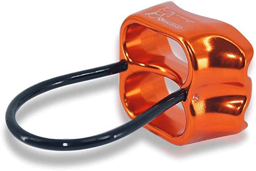 NewDoar Climbing Abseiling Belay Device Professional ATC Rappelling Descender 25KN V-grooved Safety Equipment (Orange) : Sports & Outdoors