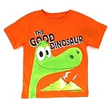 Disney Pixar The Good Dinosaur Boys Short Sleeve Tee (2T, Orange Arlo)