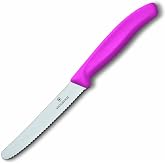 Victorinox Swiss Classic 4-1/2-Inch Utility Knife with Round Tip, Pink Handle