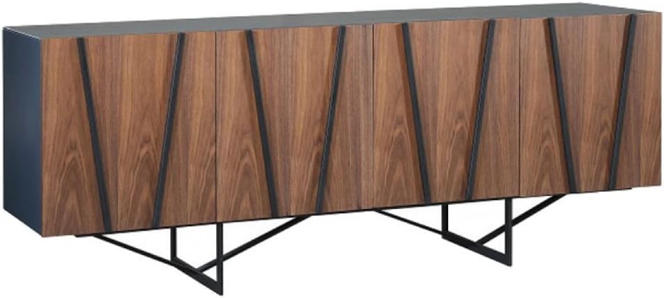 Modrest Strand Modern Walnut & Grey Buffet Walnut/Veneer