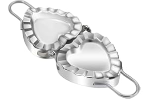 DIYEAH Heart Shape Dumpling Maker 304 Stainless Steel Dumplings Mold Wontons Ravioli Press Tool for Home
