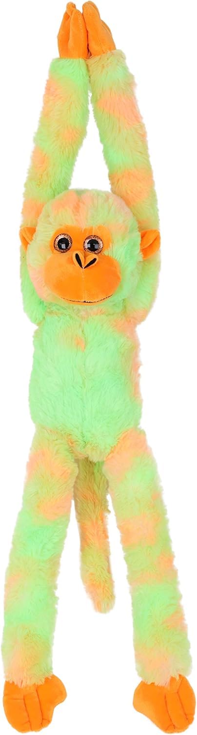 Toyland® 20 Inch (50cm) Long Arms & Legs Monkey - With Grip Together Hands (GREEN & ORANGE)