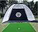 77tech 10' Golf Hitting Practice Net Chipping Net System Tri-Ball Driving Net with Metal Stakes and Target for Backyard