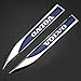 CHAMPLED 2Pcs Blue Great Metal Car Side Fender fit for Sports For VOLVO Skirts Knife Type Sticker Badge Emblem