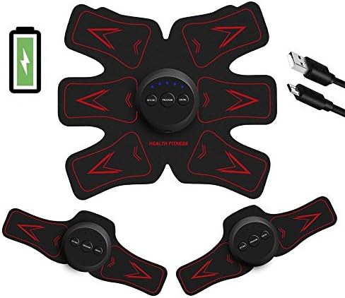 Subok ABS STIMULATOR Rechargeable Abdominal Muscle Toner Trainer - Portable Toning Belt Ultimate AB Stimulator for Men &amp; Women