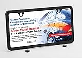 Matte Black License Plate Frame Powder Coated Stainless Steel •Includes Universal 66 Pc. Stainless Fastener Kit • Warranted • US-304SS-LPF2_BLK
