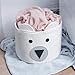 CherryNow Bear Basket, Cotton Rope Basket, Woven Laundry Hamper, Toy Storage Bin for Kids, Clothes in Bedroom, Baby Nursery & Living Room, 10'' (H) x 12'' (D)