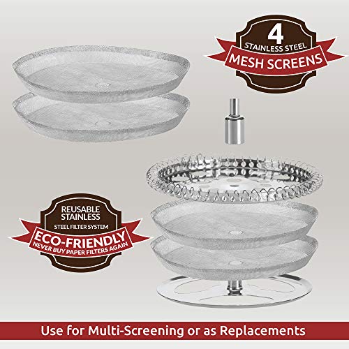 Pura Vida French Press Coffee Maker Set, 34 oz 4 Level Filtration