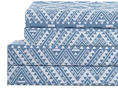 NMK Yuba Blue 100% Cotton Sheet Set, King