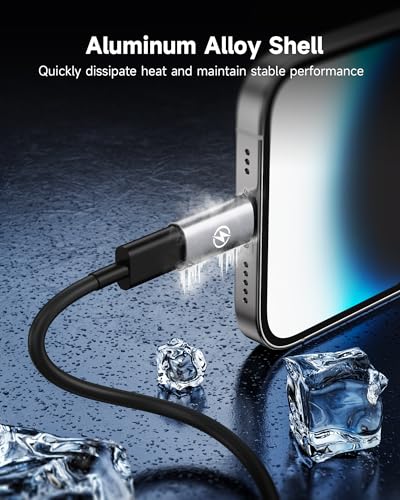 RAVIAD USB C to Lightning Adapter (Pack of 2), Adapter USB C to Lightning 36W Fast Charging for iPhone 14 13 12 11 Pro Max, Pad Pro/Air 5/Mini 6, Pod Nano/Touch, Not for Audio/OTG
