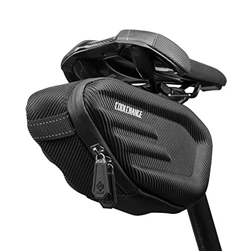 Cool Change Bike Saddle Bag Large Capacity Hard Shell Quick Release Water Resistance Cycling Bag
