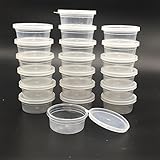 Jimess 20 Pack Clear Slime Storage Jars,Foam Ball Storage Containers with Lids for 20g Slime