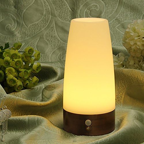 MASUNN Wireless Motion Sensor Cylinder Led Night Light Battery Powered Lamp