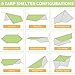 YUEDGE Portable Waterproof Tarps Rain Fly 10×13 Ft Hammock Tent Tarp Rain Tarps Shelter Sunshade with Rope and Stakes for Hiking, Backpacking & Travel