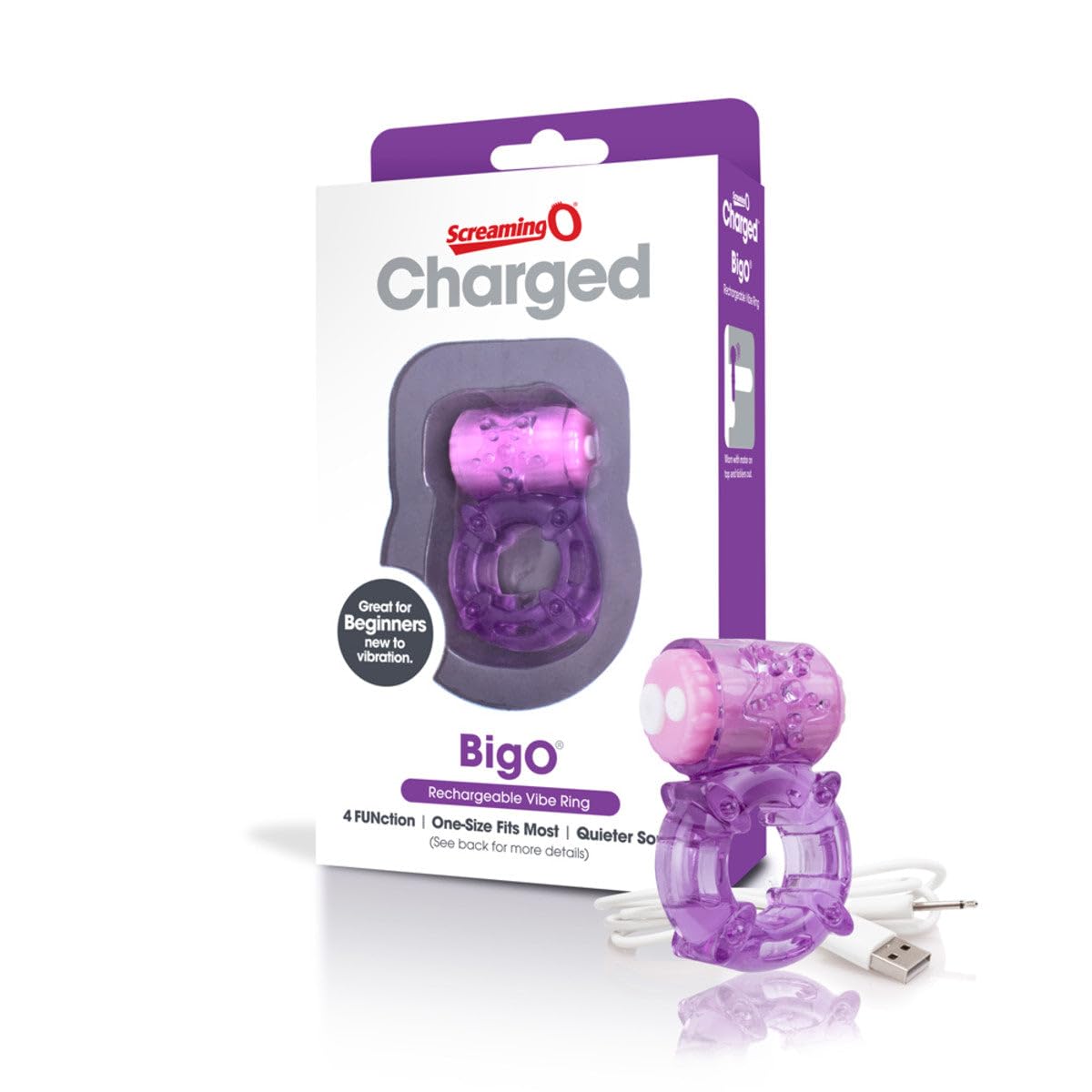 Screaming O Charged The Big O Rechargeable Vibrating Cock Ring, Purple