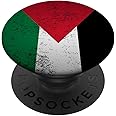 Grunge Palestine Flag Vintage Arabic Asia Palestinian Gift PopSockets Swappable PopGrip