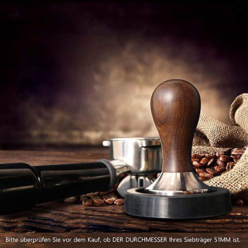 Moligh doll Tamper 51 mm, Kaffee Tamper Aus Edelstahl, Espresso Tamper Inkl. Tampermatte, MilchkkNnchen, Barista Stift… – Bild 7