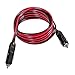 12V 15A Male to Male Cigarette Lighter Plug Charger Extension Cord With LED Lights And Fuse Protection On Both Plugs, 12 volt 16AWG 3 Meter/10ft Extension cord