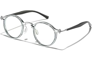 JOLLYNOVA Tel Retro Oval Small Prescription Glasses Frame Man，Metal Acetate Eyeglasses 47-26-150mm