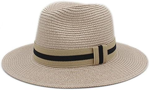 nboba Fashion Women Men Summer Toquilla Straw Sun Hat for Elegant Lady Wide Brim Fedora Sunbonnet Beach Sunhat Panama Cap Dad Hat