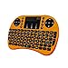 Rii i8+ Mini Wireless 2.4G Backlight Touchpad Keyboard with Mouse for PC/Mac/Android, Gold (MWK08+)