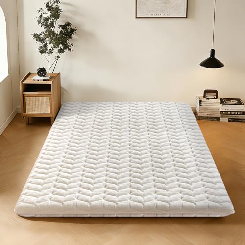 Premium Japanese Floor Mattress Twin Size 80"x 39", Extra Thick Futon Mattress with 100% High Density Foam - Ideal for Comfort and Support, Portable Tatami Mat Sleeping Pad for Guest Room, Dormitory