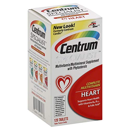 Centrum Specialist Complete Multivitamin Heart with B6/B12/Folic Acid 120 Tablets (3 Pack)