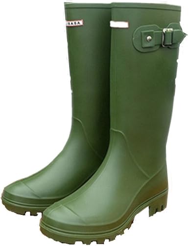 Amazon Avge レインブーツ レディーズ おしゃれ 長靴 雨 雪 晴れ兼用 防水 防寒 40サイズ グリーン レインシューズ