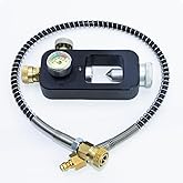 HuanQiuSensmart Valve Scuba Tank Adapter 4500 psi PCP Paintball Fill Adapter Air Hose Paintball Scuba Fill Station High-Pressure Scuba Tank Refill Adapter for Paintball PCP
