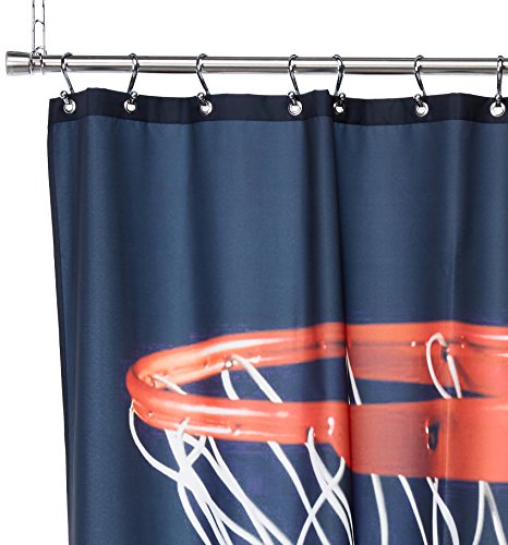 Alaza Set Of 2 Sports 60 X 72 Inches Shower Curtain And Mat Set