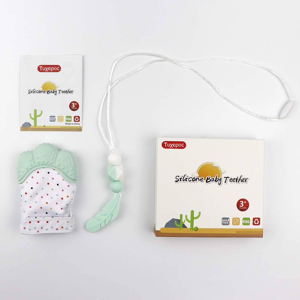 Baby Mittens and Silicone Teething Necklace,Stylish Necklace,Unisex