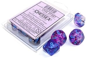 DND Dice Set-Chessex D&D Dice-16mm Nebula Nocturnal and Blue Luminary Plastic Polyhedral Dice Set-Dungeons and Dragons Dice I
