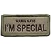 SpaceAuto MAMA SAYS I'M SPECIAL Funny Hook & Loop Tactical Morale Badge Patch 3.54" x 1.57" Coyote