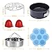 BAYKA Pressure Cooker Accessories Set, Compatible with Instant Pot 5, 6, 8 Qt, Steamer Basket, Springform Pan, Bites Molds, Egg Rack, Mini Mitts, 5,6,8