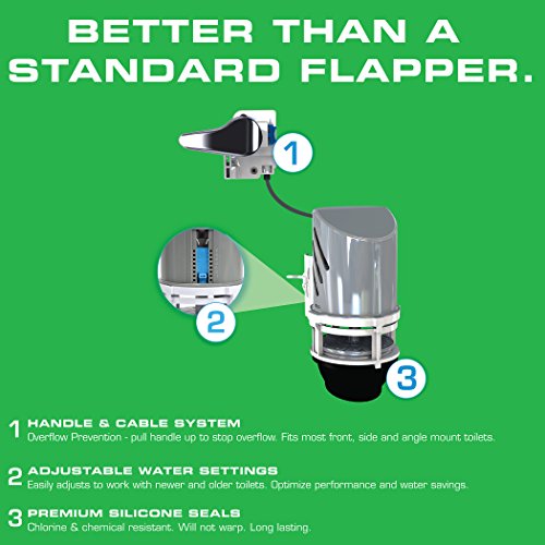 Danco FLT231T Alternative Toilet Tank Flapper Replacement, Black