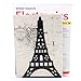 Bookends, Non Skid Heavy Metal Durable Sturdy Strong Books Organizer, Eiffel Tower Bookshelf Decor for Bedroom Library Office School Supplies Stationery Gift by COOLGUY (Black)