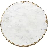 Godinger Lazy Susan Display Tray, Serving Tray, Tabletop Display Dinnerware & Serverware, White Marble 11X11