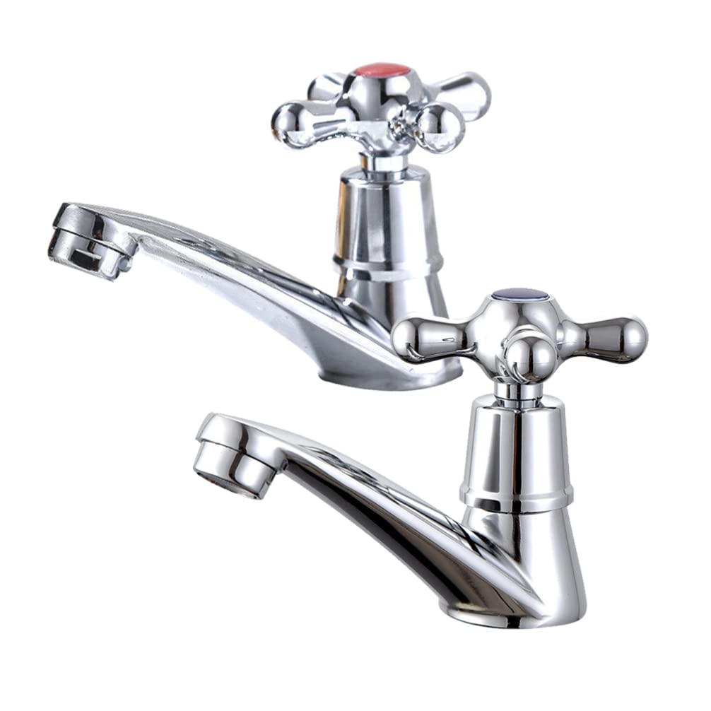 DOITOOL 2 Pcs Bathroom Basin Mixer Tap Single Lever