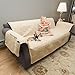 Couch Cover - 100% Waterproof Sofa Cover for Pets - 3-Cushion Pet Furniture Protector with Non-Slip Straps and Storage Pockets by PETMAKER (Tan)