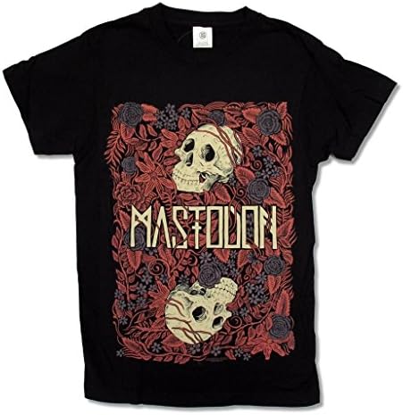 Mastodon Flower Skulls Black T Shirt