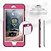 Zizo ION Series compatible with iPhone 8 Plus Case Military Grade Drop Tested with Tempered Glass Screen Protector iPhone 7 Plus Case PINK CLEAR