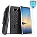 Cellularvilla Slim Holster Belt Clip Kickstand Case [Tempered Glass Screen Protector] Compatible with Samsung Galaxy Note 8 (2017) (Black)