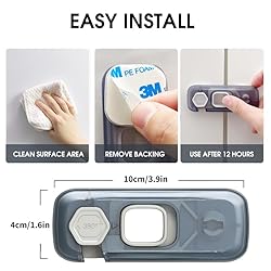 5 Pack Child Proof Refrigerator Lock, QYESWHSR