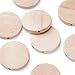KISSITTY 50pcs Natural Unfinished Flat Round Wood Coin Beads DIY Family Birthday Board Tags Making Wooden Circle Discs About 1