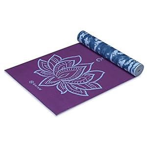 Gaiam Yoga Mat – Premium 6mm Print Reversible Extra Thick Non Slip Exercise & Fitness Mat for All Types of Yoga, Pilates…