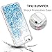 Caka iPhone 6 6S Plus Case, iPhone 8 Plus Case for Girls Glitter Flowing Liquid Floating Luxury Bling Sparkle Soft TPU Case for iPhone 6 Plus 6S Plus 7 Plus 8 Plus (5.5 inch) (Blue)
