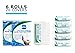 Travel Toilet Tissue Paper ( 6 rolls) + Bonus 20 toilet seat covers | Perfect for: Hiking, Camping, Travel, Office and RV.